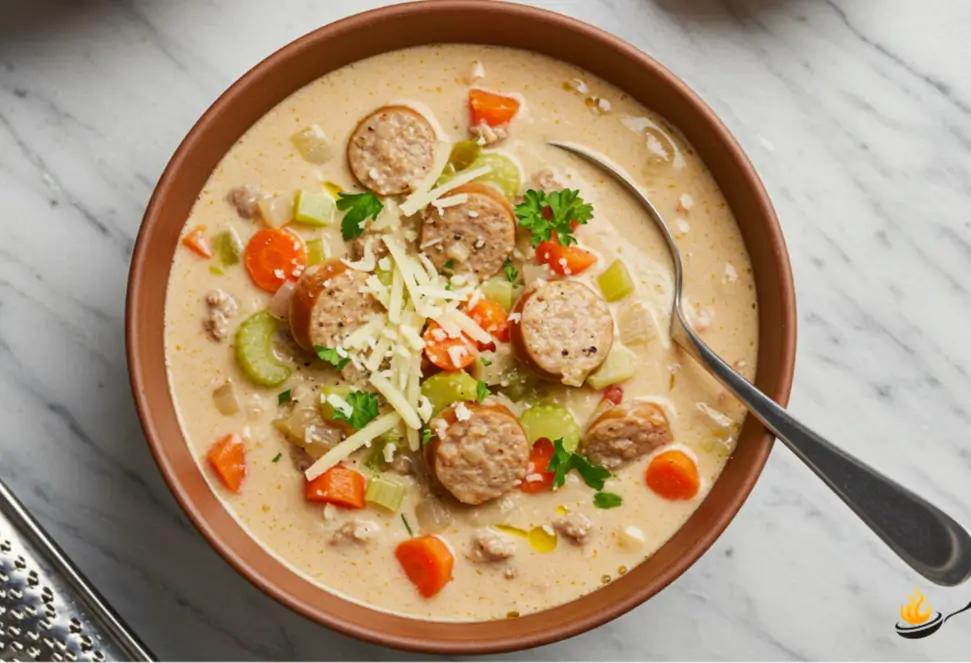  Creamy Parmesan Italian Sausage Soup Recipe