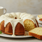 Vanilla Buttermilk Pound Cake with Cream Cheese Glaze