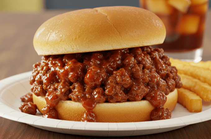 Sloppy Joes Fries or Chips